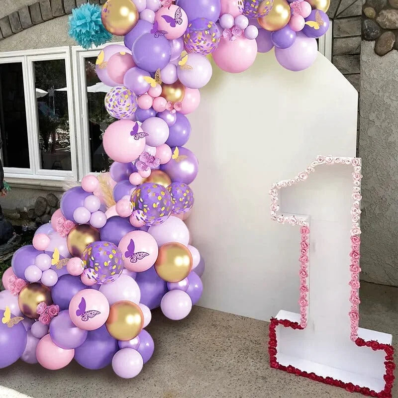 Purple and Pink Balloon Garland - Balloon Garland