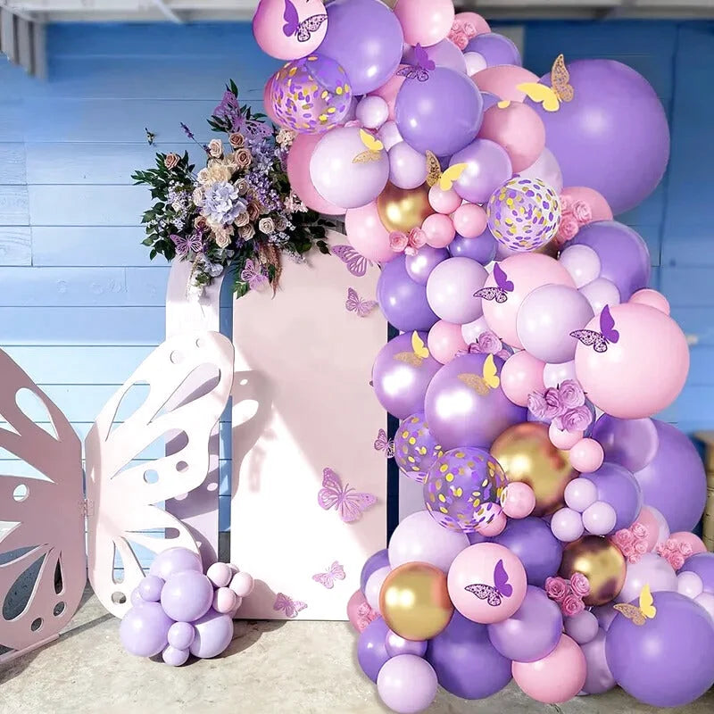 Purple and Pink Balloon Garland - Balloon Garland