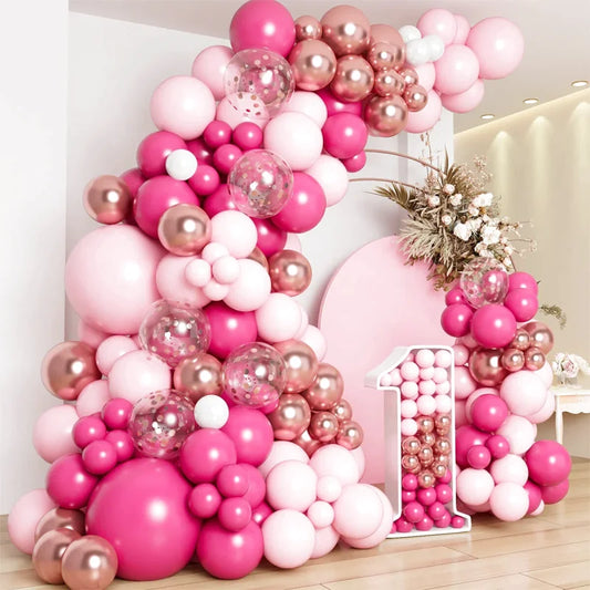 Dark Pink Balloon Garland