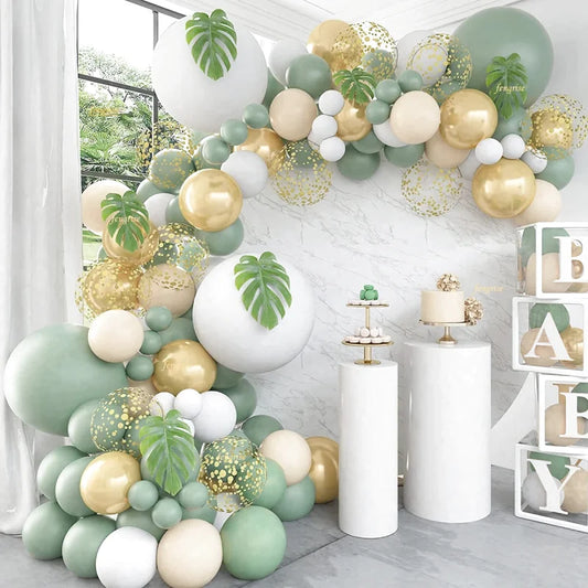 Green Balloon Garland