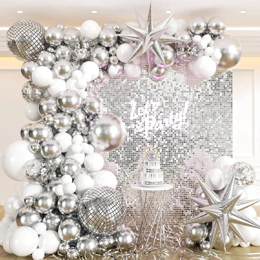White Balloon Garland